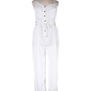 BDG White Button-Front Jumpsuit